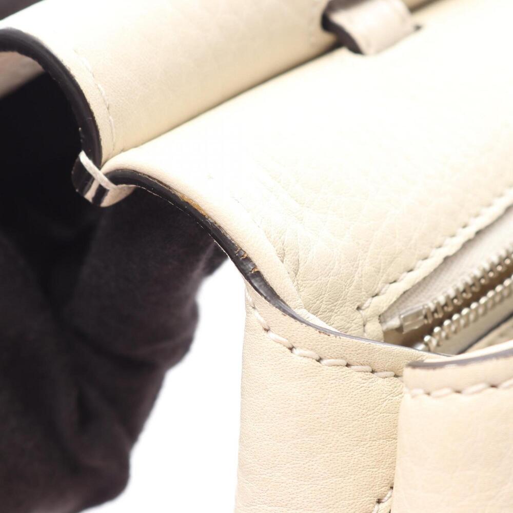 GUCCI White Leather Bamboo Bag - Picture 5 of 8